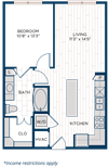 Aura Thirty2 A3.1 Affordable Unit Floor Plan